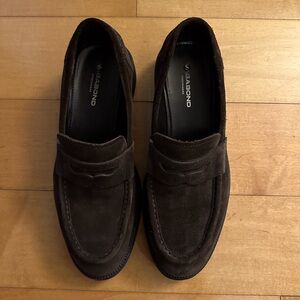 Brown suede Vagabond loafers